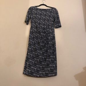 Jersey black and white dress